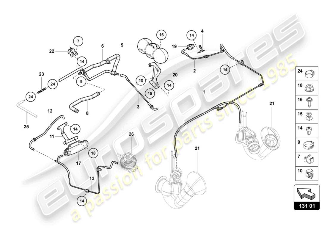 lamborghini 2015 (lp700-4 roadster) vakuumsystem teilediagramm