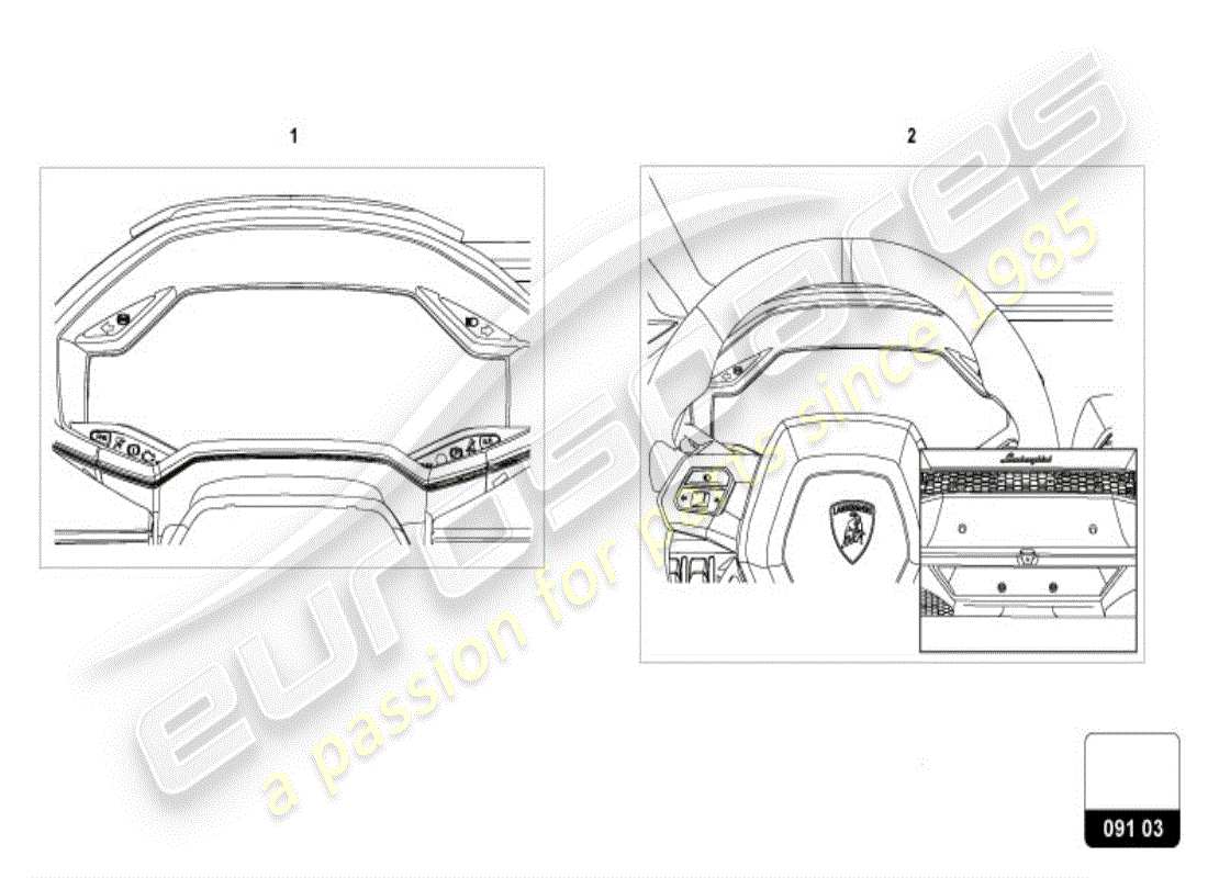 lamborghini huracan performante coupe (accessories) nachrüstsatz für dynamische navigation ersatzteildiagramm