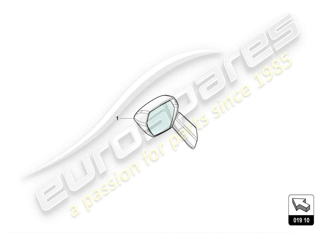 lamborghini huracan lp610-4 coupe (accessories) tasche für aussenspiegel ersatzteildiagramm