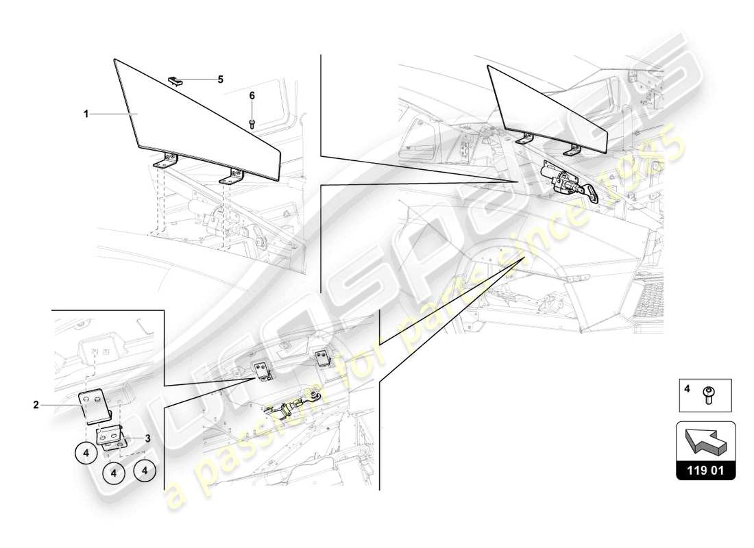 lamborghini 2015 (lp700-4 roadster) luftregelklappe - ersatzteildiagramm