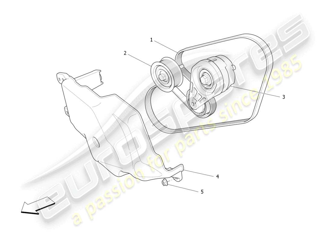 maserati levante gt (2022) zusatzgeräteriemen ersatzteildiagramm