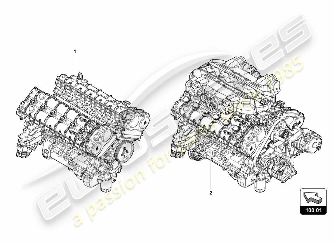 lamborghini centenario roadster (2017) motor teilediagramm