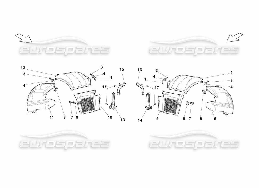 lamborghini murcielago lp670 hinteres radhaus teilediagramm