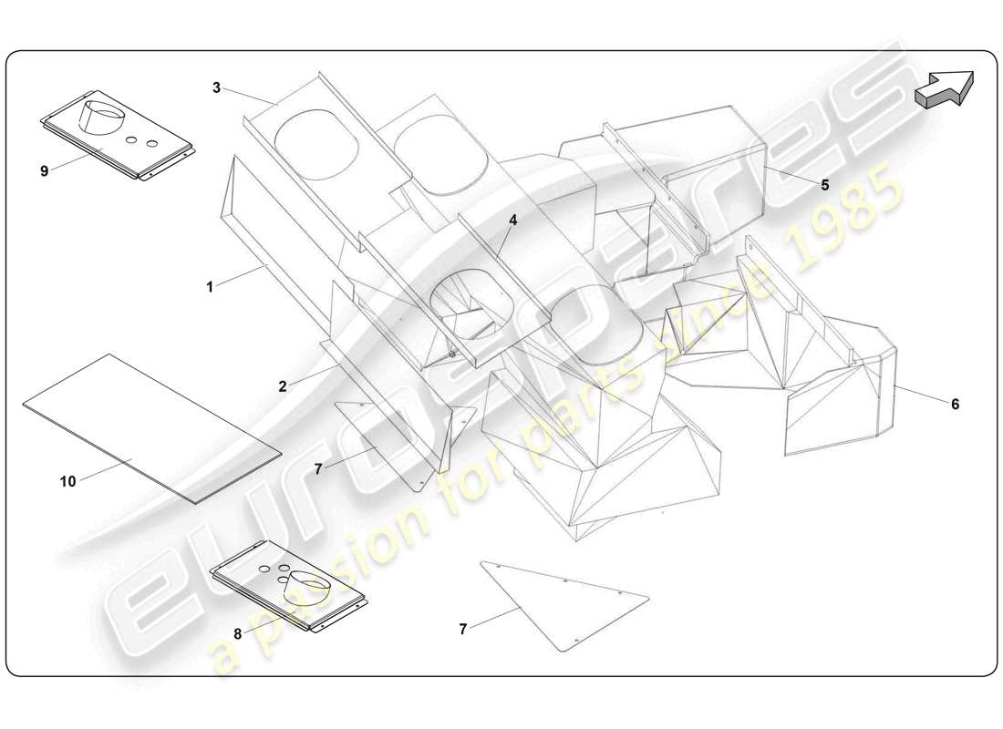 lamborghini super trofeo (2009-2014) shield-teilediagramm