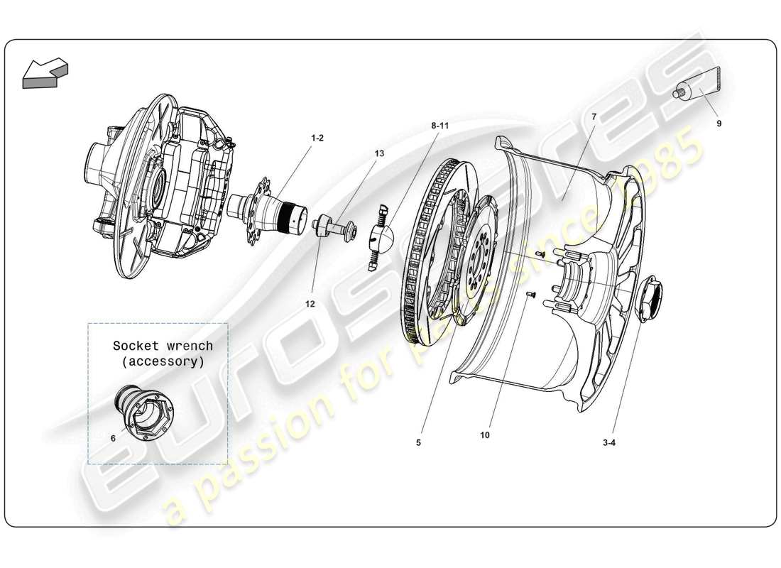 lamborghini super trofeo (2009-2014) front-monolock-system-kit teilediagramm