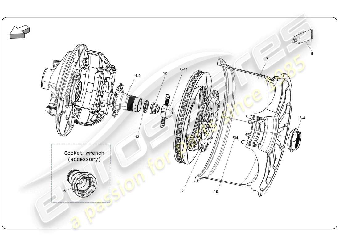 lamborghini super trofeo (2009-2014) hinteres monolock-system-kit teilediagramm