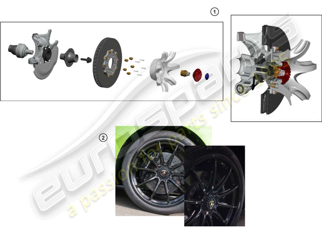 lamborghini huracan lp580-2 spyder (accessories) einbausatz teilediagramm