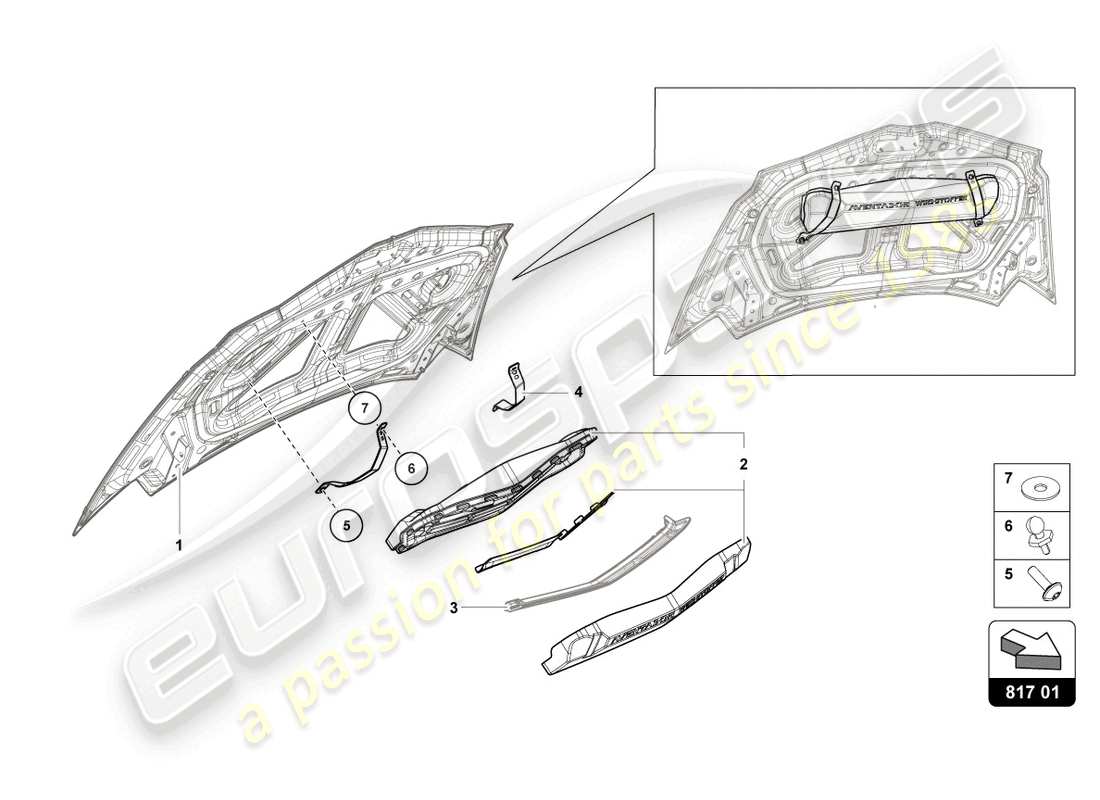 lamborghini lp700-4 roadster (2014) windbreak-ersatzteildiagramm