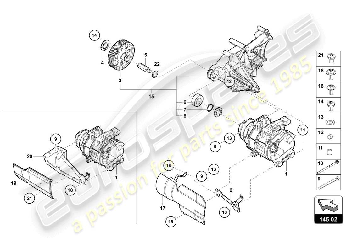 lamborghini lp720-4 coupe 50 (2014) a/c-kompressor teilediagramm