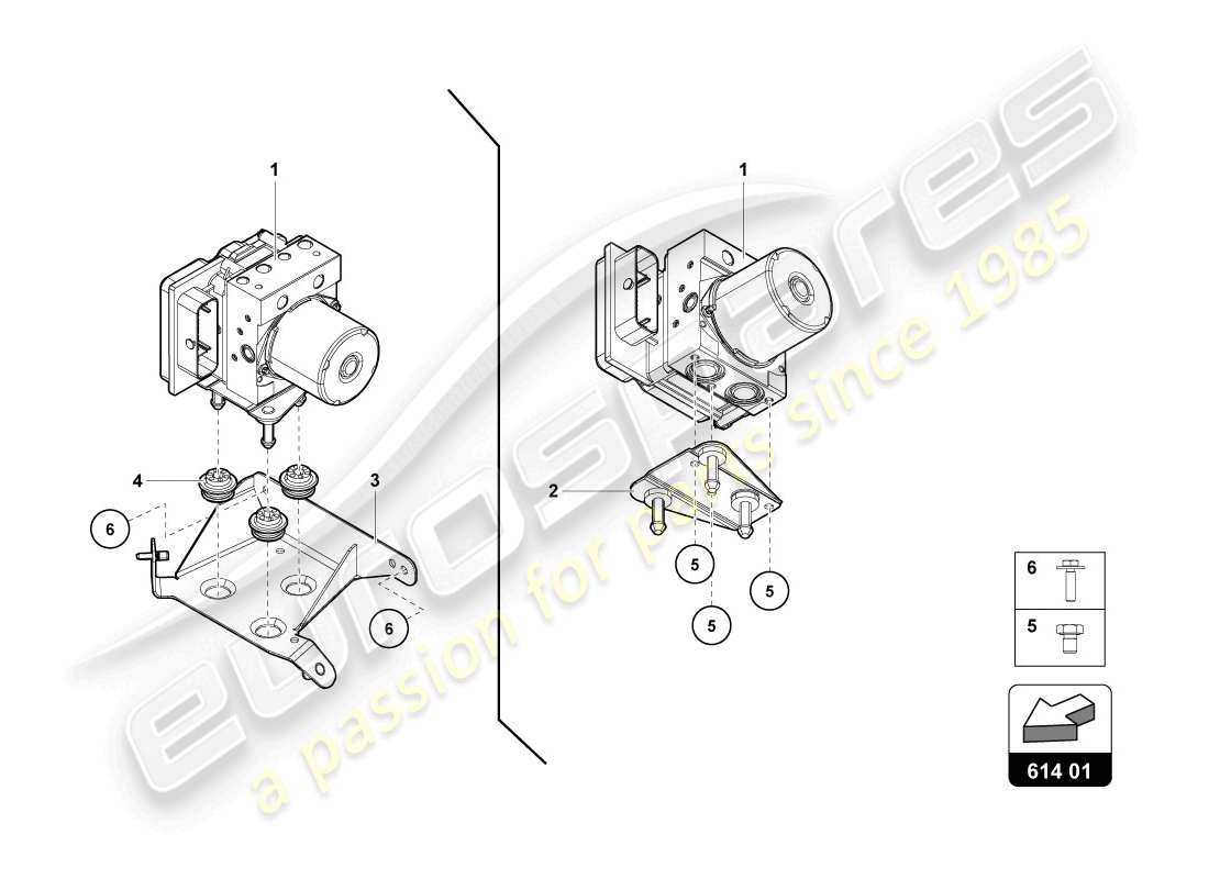 lamborghini 2014 (lp720-4 coupe 50) abs-einheit mit steuergerät teilediagramm