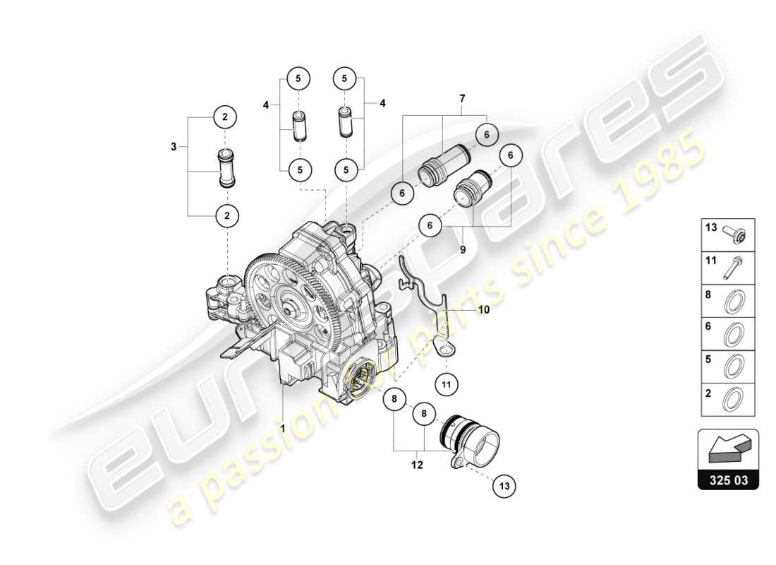 lamborghini lp610-4 spyder (2019) hydraulik-steuergerät ersatzteildiagramm