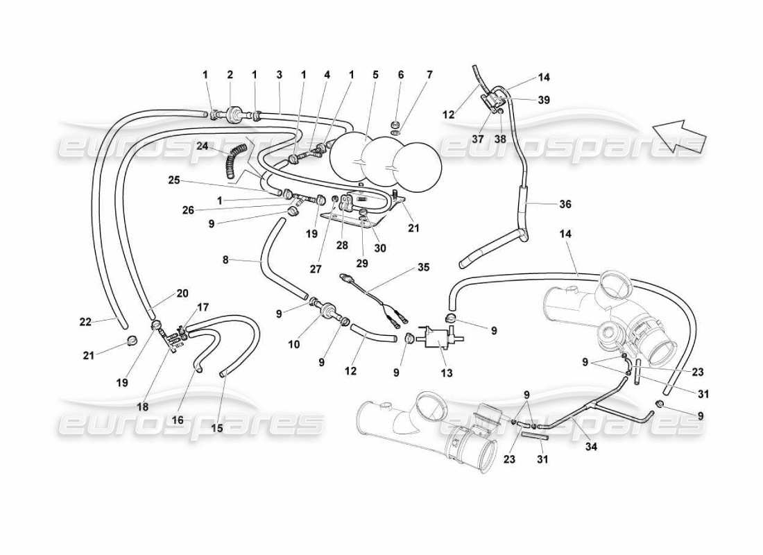 lamborghini murcielago lp670 auspuffanlage teilediagramm