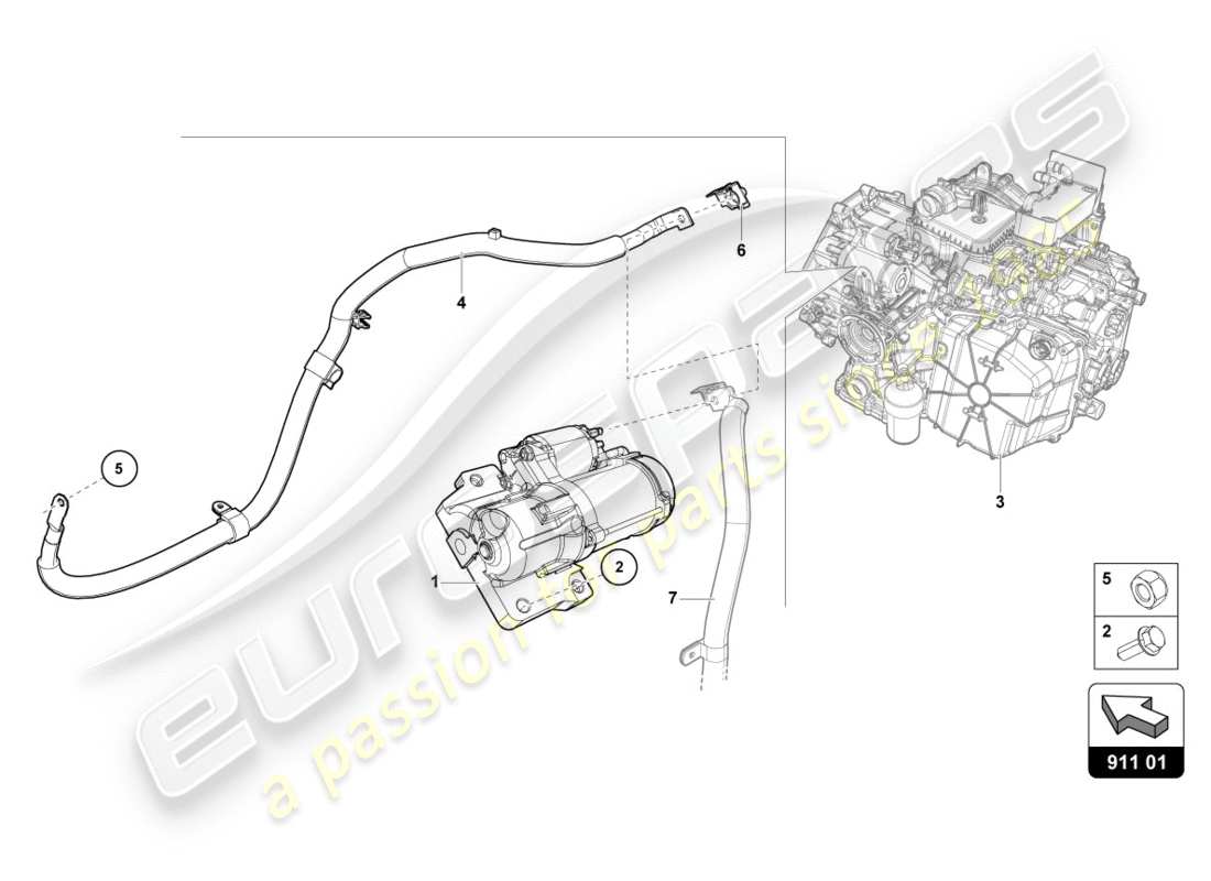 lamborghini 2019 (lp610-4 spyder) starter-ersatzteildiagramm