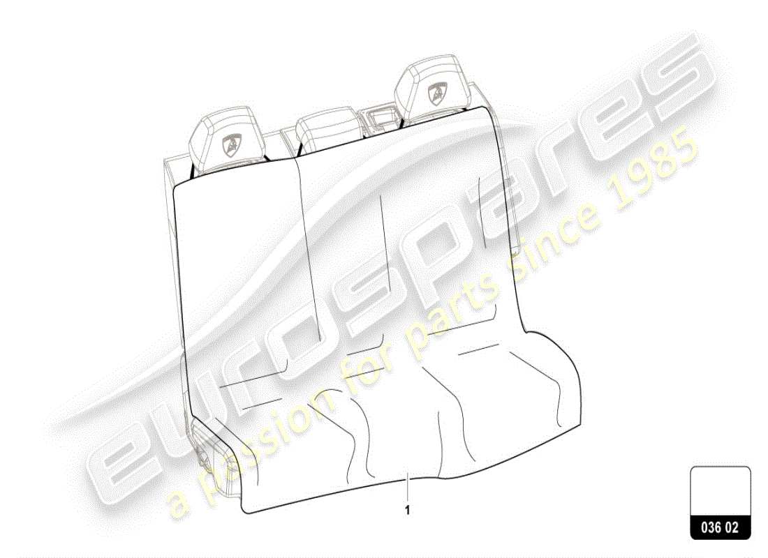 lamborghini urus (accessories) sitzpolster-ersatzteildiagramm