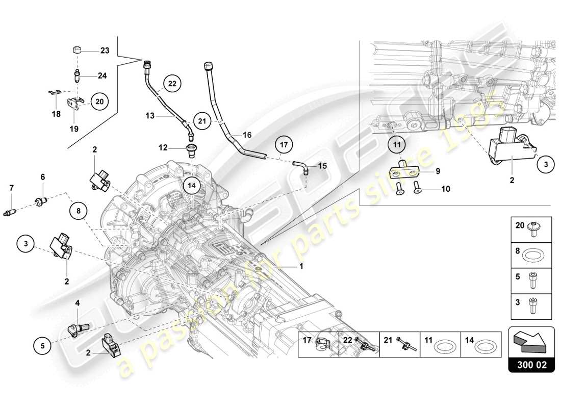lamborghini 2014 (lp720-4 coupe 50) sensoren teilediagramm
