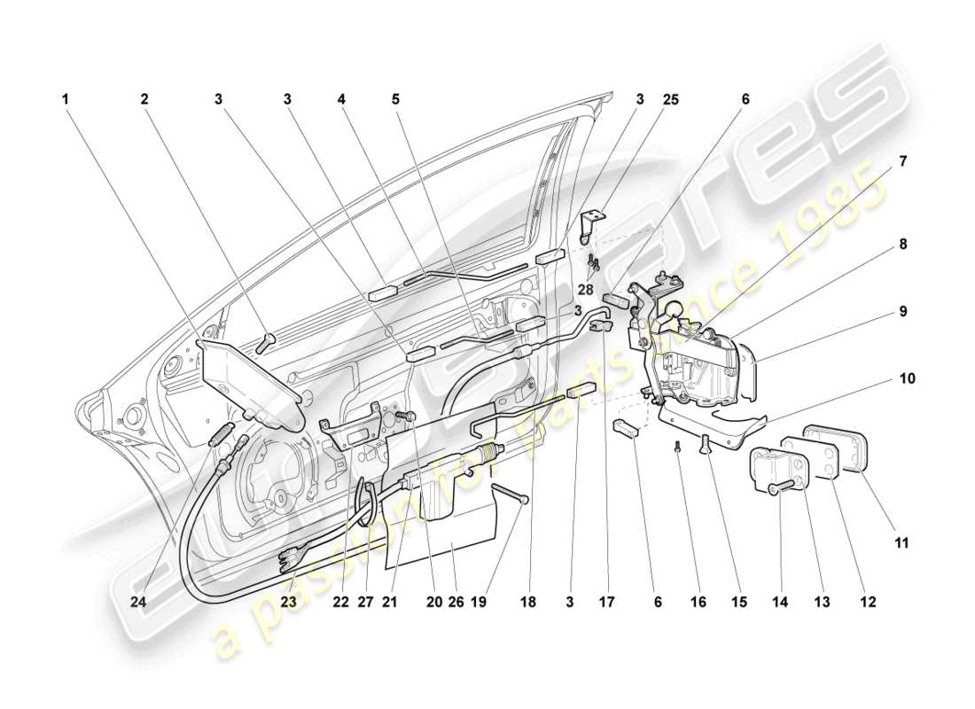 eine teilezeichnung aus dem lamborghini murcielago roadster (2006) teilekatalog
