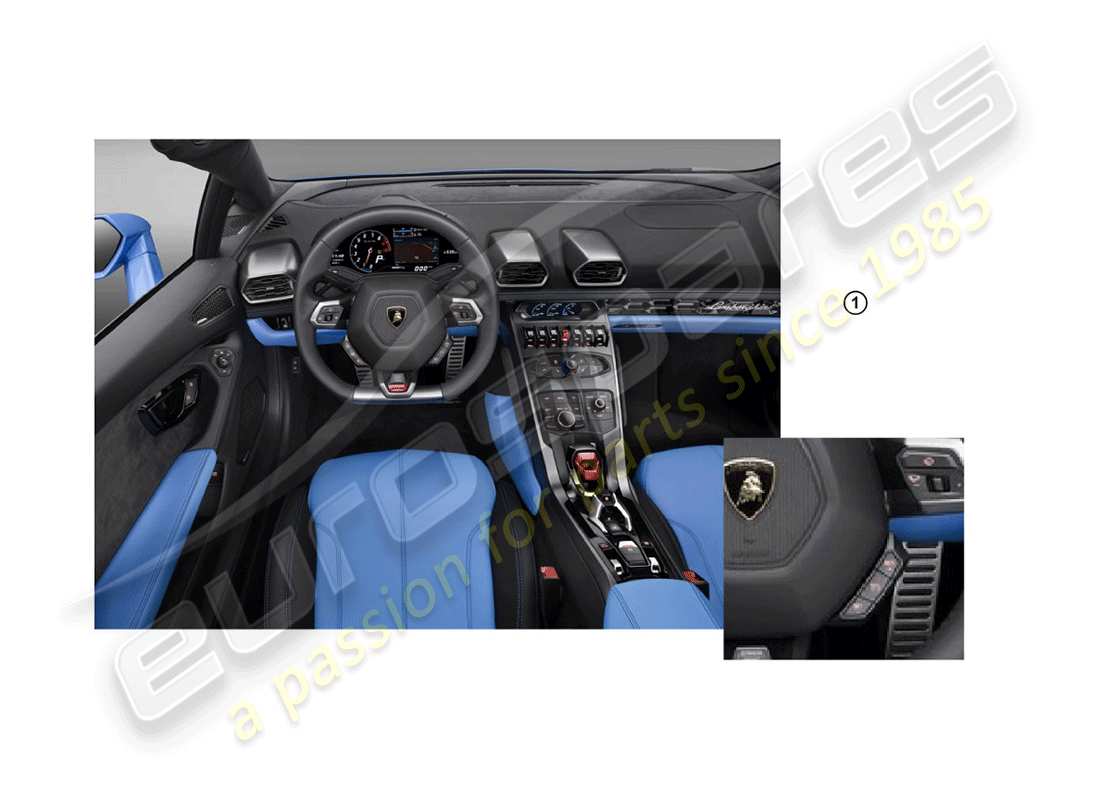 lamborghini huracan lp580-2 spyder (accessories) einbausatz teilediagramm