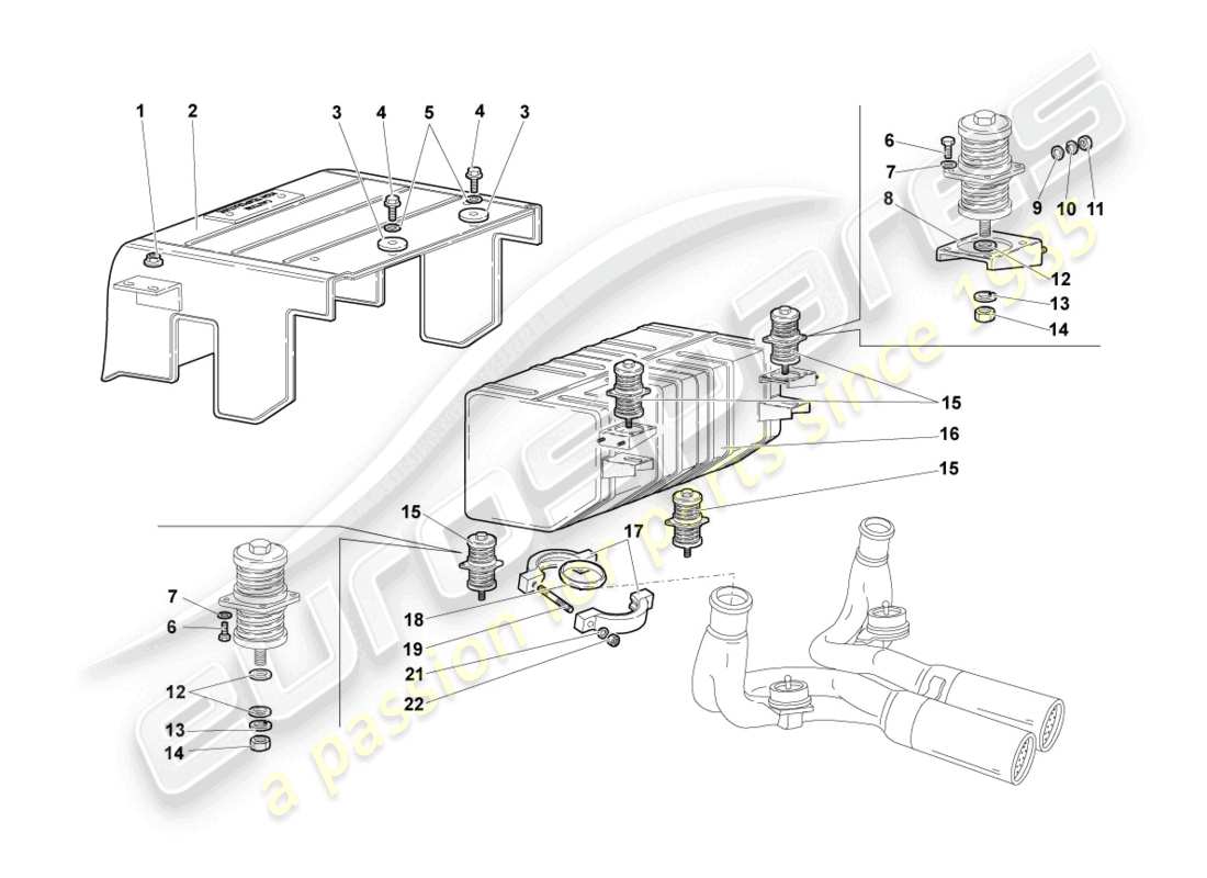 eine teilezeichnung aus dem lamborghini murcielago coupe (2002) teilekatalog