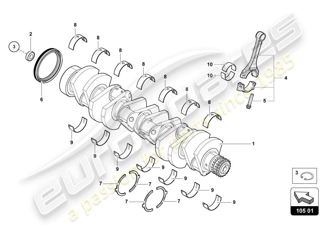 teilediagramm mit der teilenummer 07m105707t
