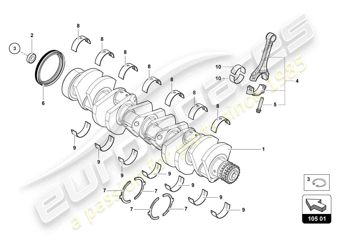 teilediagramm mit der teilenummer 07m105019j