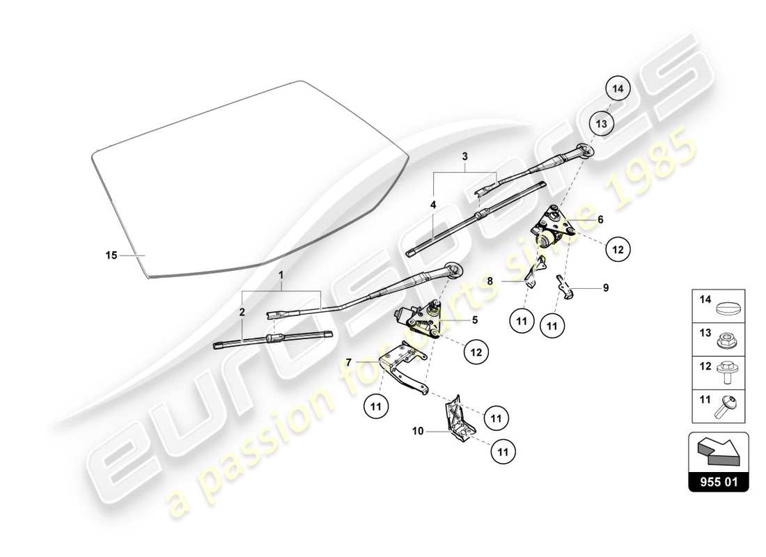ein Teilediagramm aus dem Lamborghini LP610-4 SPYDER (2018) Teilekatalog