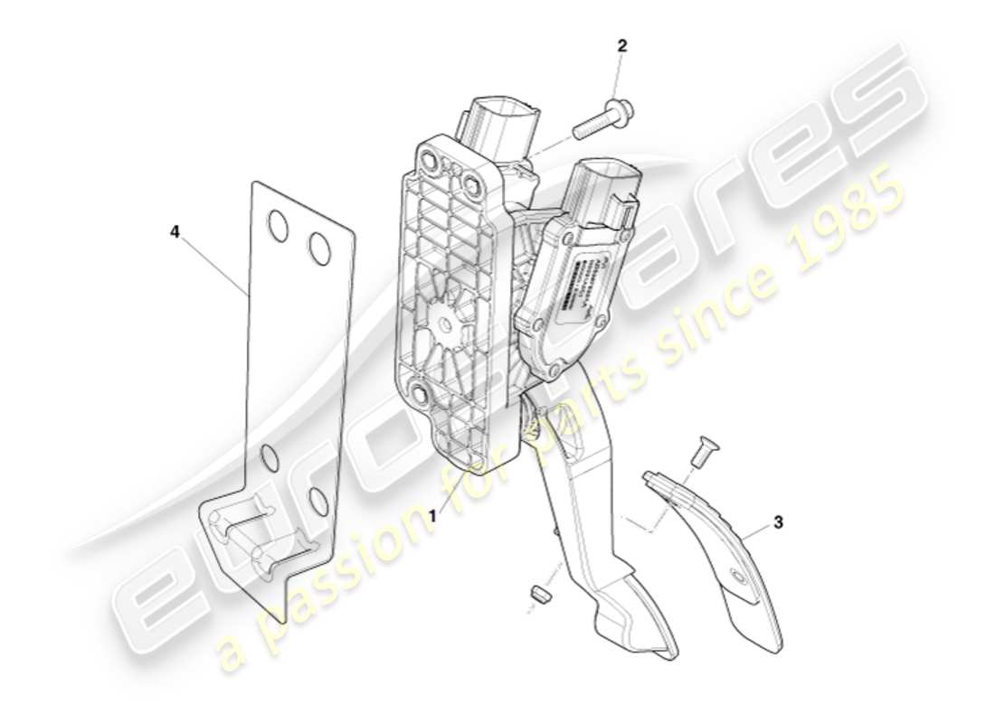 aston martin v8 vantage (2011) gaspedal teilediagramm