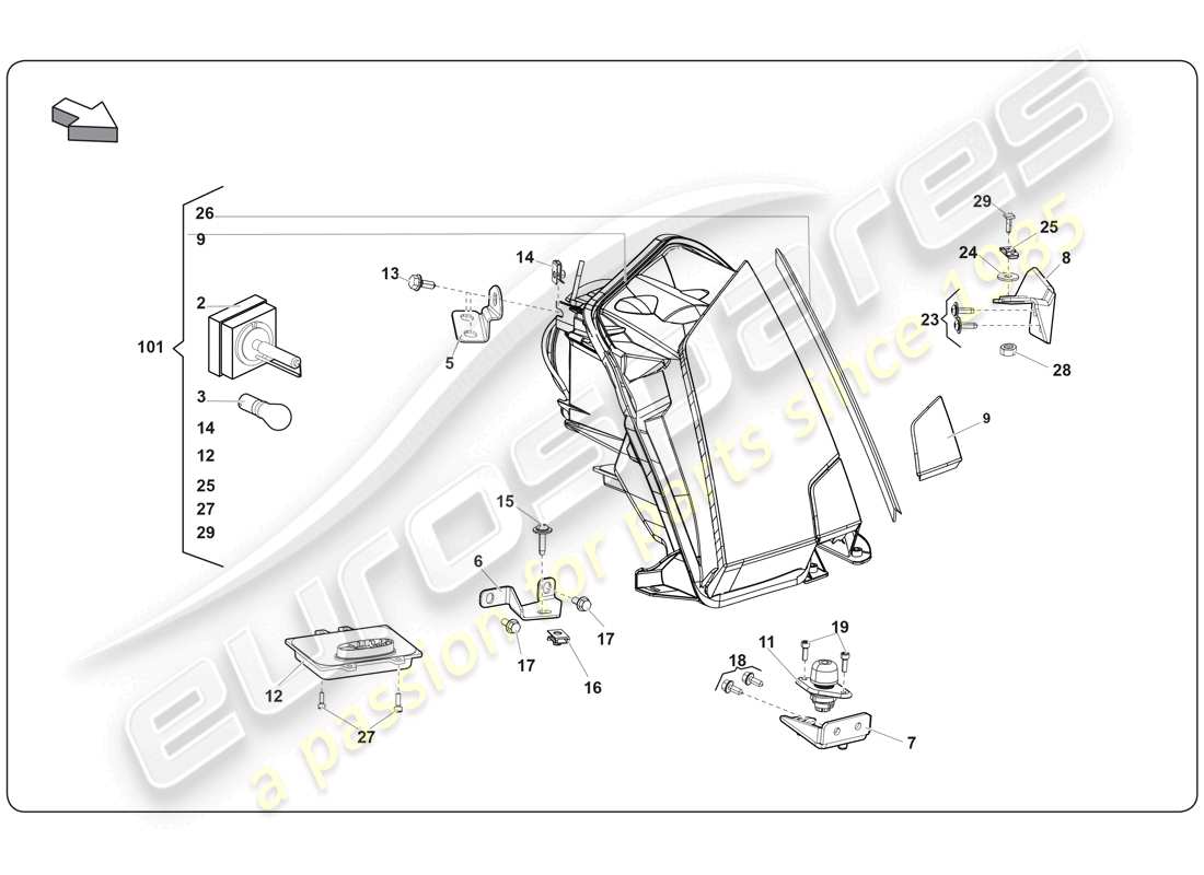 lamborghini super trofeo (2009-2014) light-teilediagramm