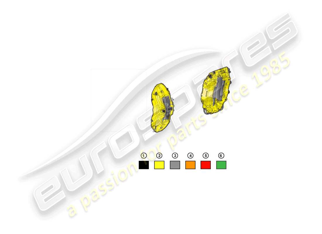 lamborghini accessories (lp610-4 coupe) bremssattel-reparatursatz ersatzteildiagramm