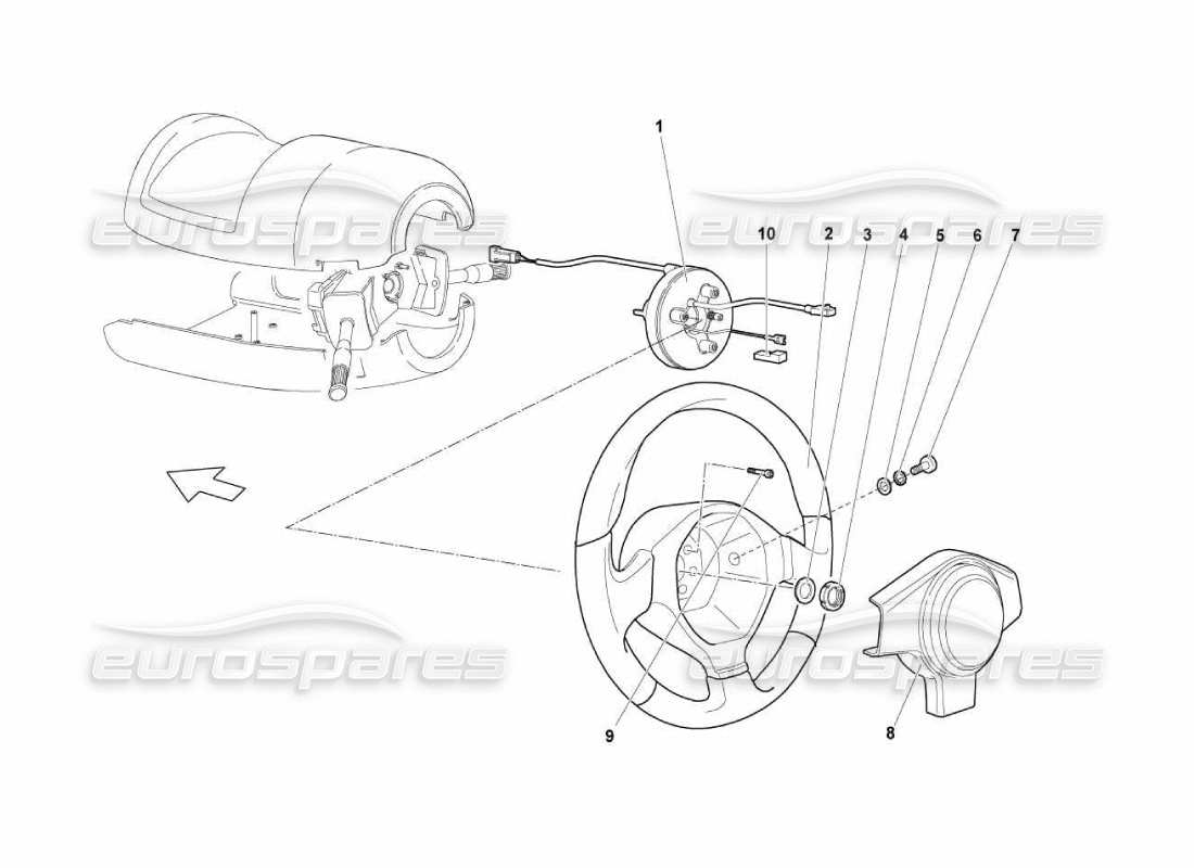 lamborghini murcielago lp670 lenkungsteildiagramm