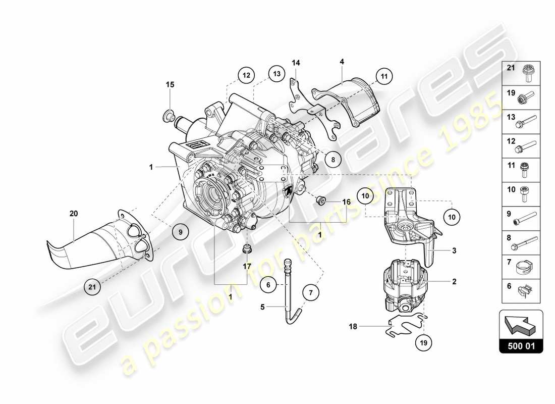 lamborghini centenario coupe (2017) differential hinten teilediagramm