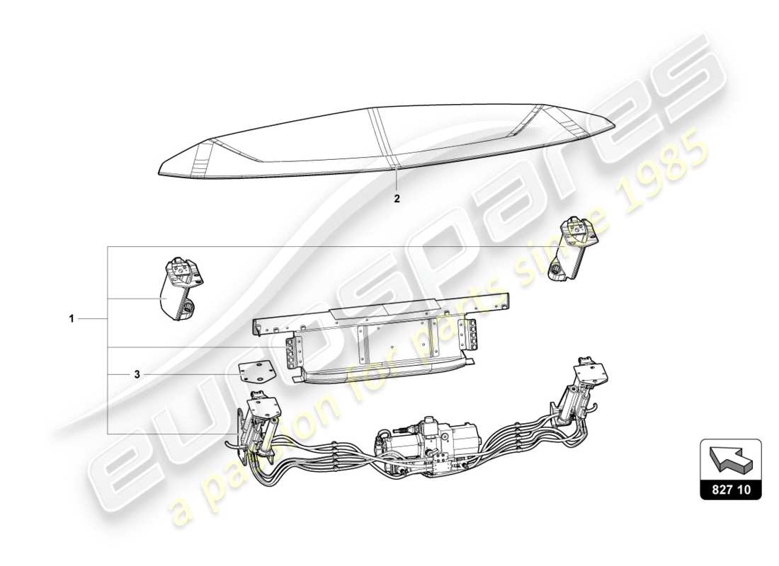 lamborghini centenario roadster (2017) heckspoiler teilediagramm