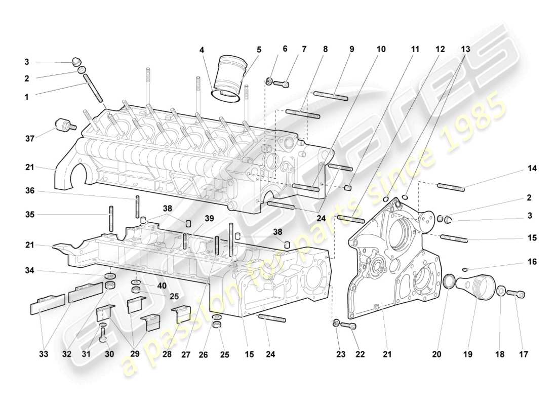 eine teilezeichnung aus dem lamborghini murcielago coupe (2006) teilekatalog