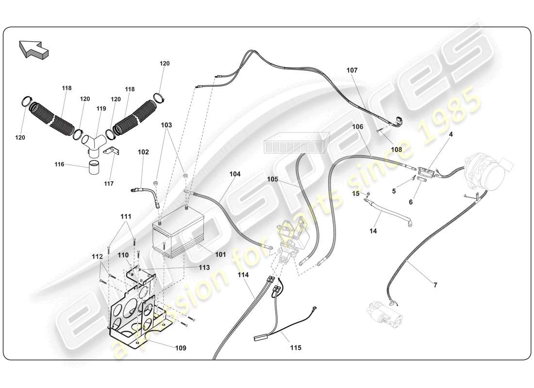 lamborghini super trofeo (2009-2014) elektrik teilediagramm