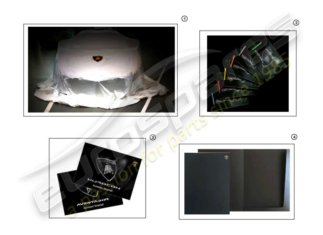 lamborghini huracan lp610-4 spider (accessories) hilfsmaterial ersatzteildiagramm