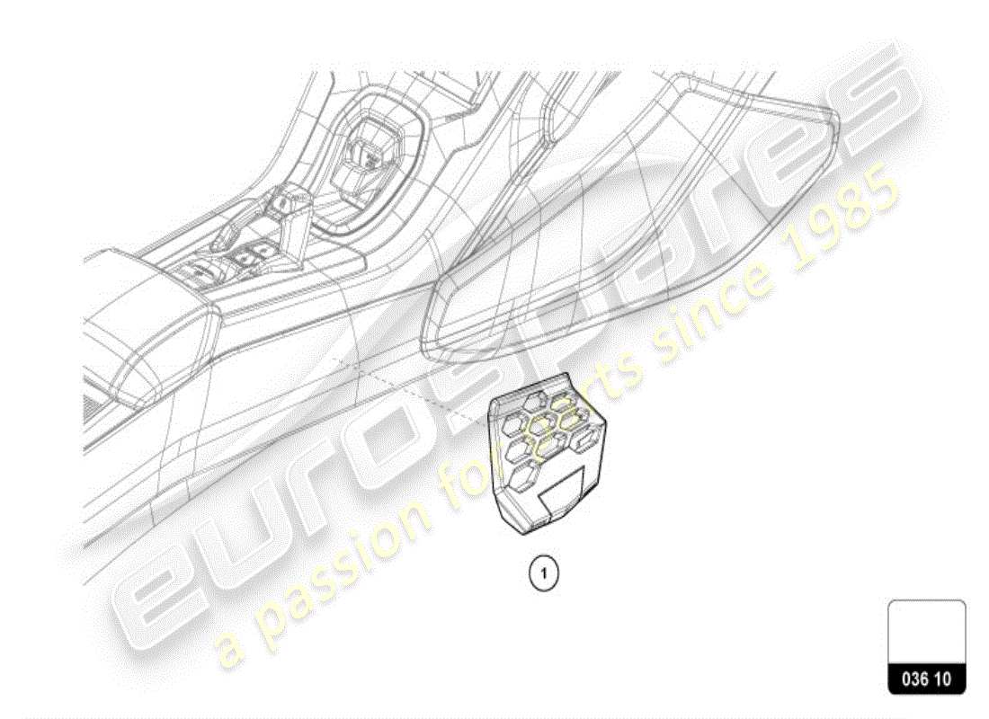 lamborghini accessories (performante coupe) handyhalterung ersatzteildiagramm