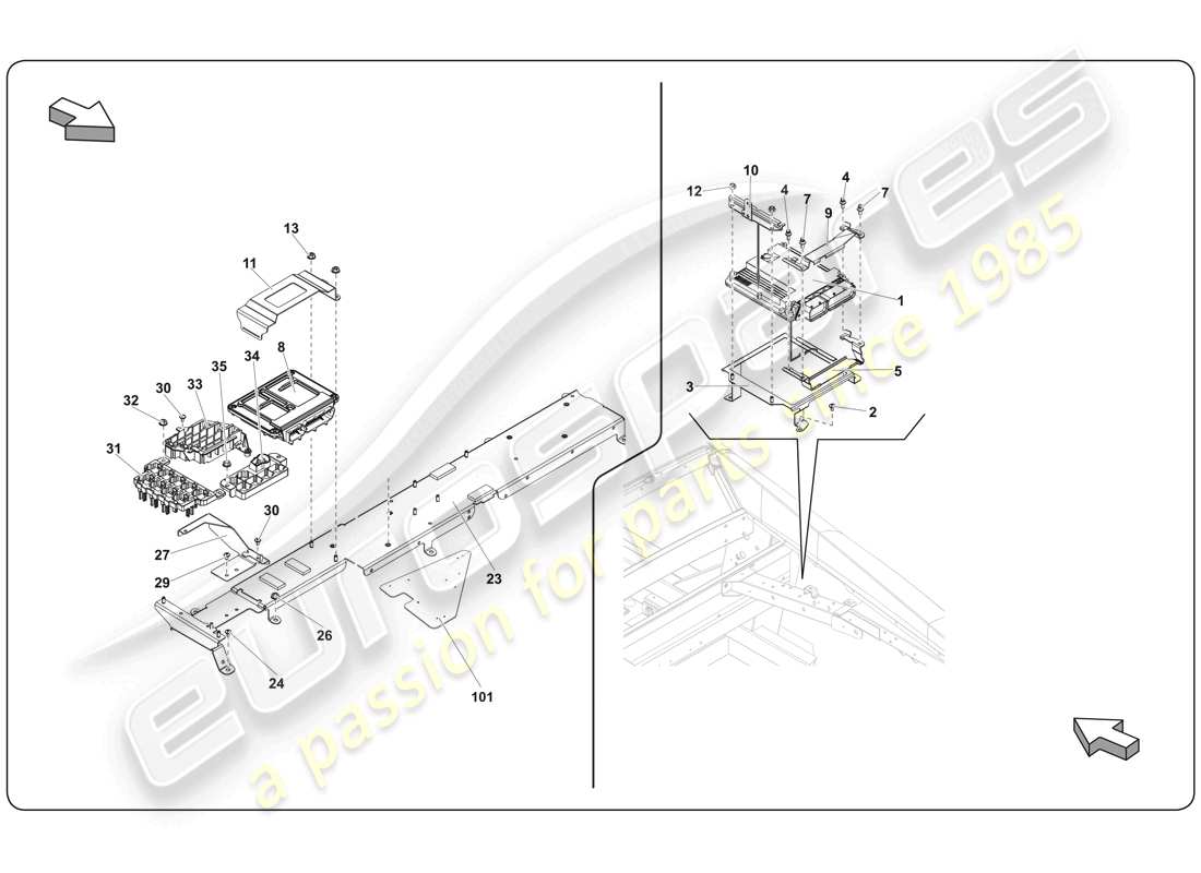 lamborghini super trofeo (2009-2014) steuersystem teilediagramm