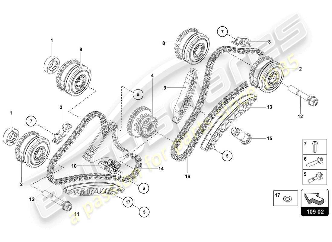 lamborghini lp720-4 coupe 50 (2014) steuerkette ersatzteildiagramm