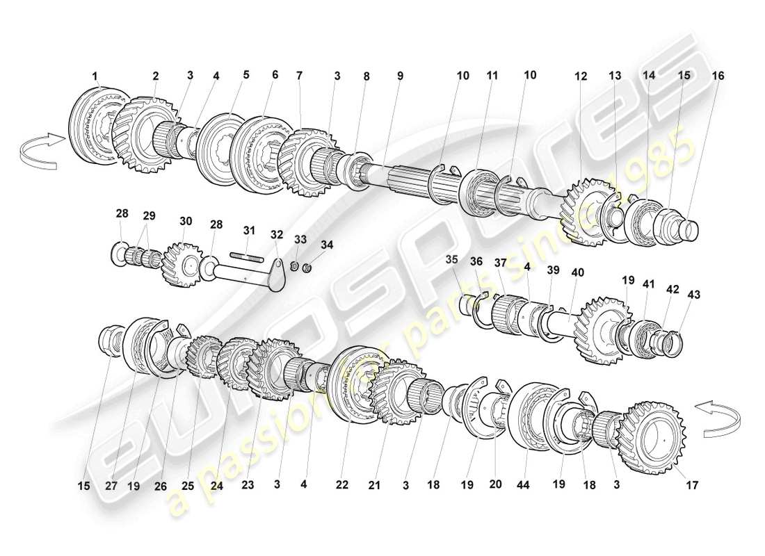 lamborghini murcielago coupe (2002) abtriebwelle teilediagramm