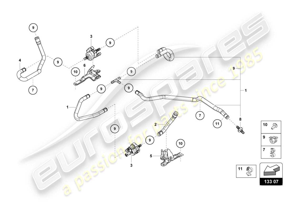 lamborghini 2020 (evo coupe) vakuumsystem teilediagramm