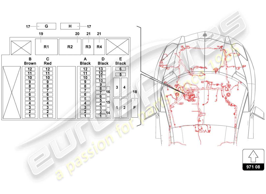 lamborghini 2014 (lp720-4 coupe 50) teilediagramm des elektrischen systems