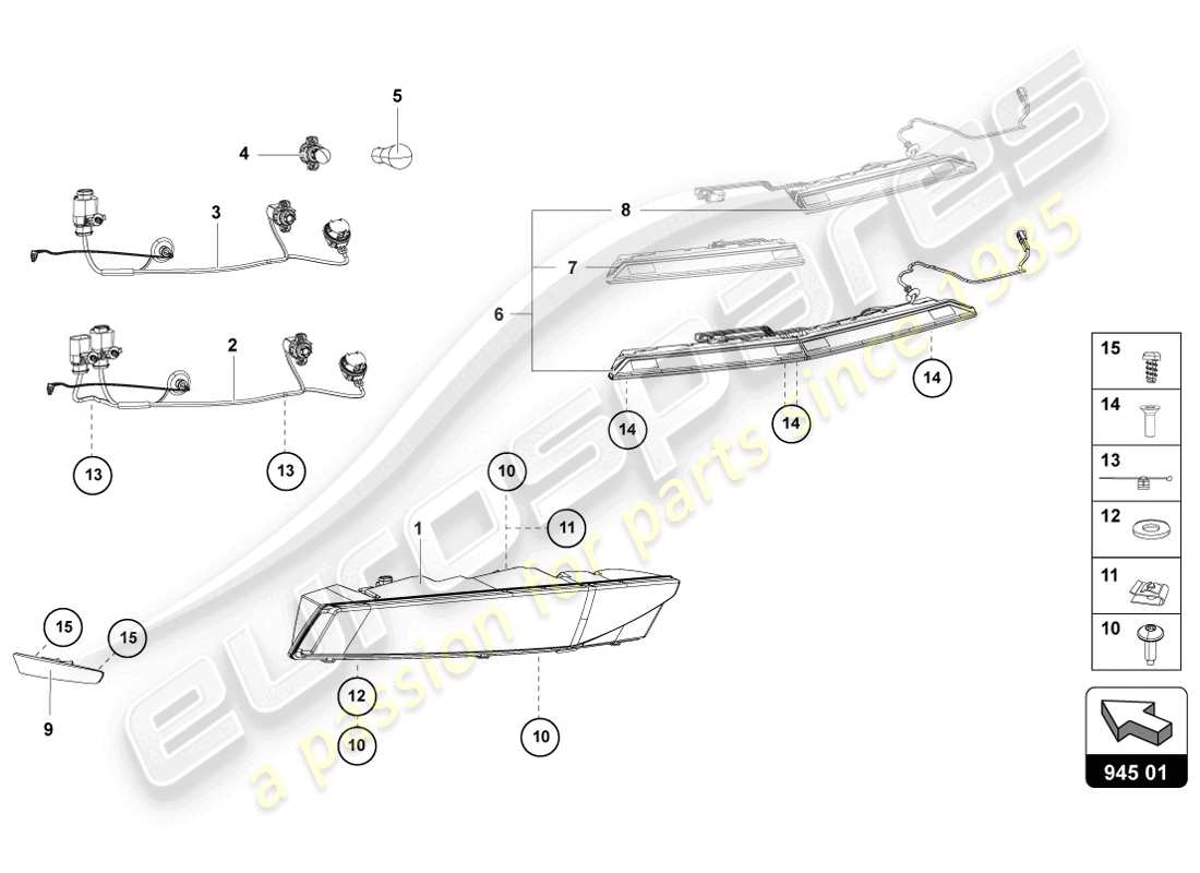 lamborghini lp720-4 coupe 50 (2014) rücklicht teilediagramm