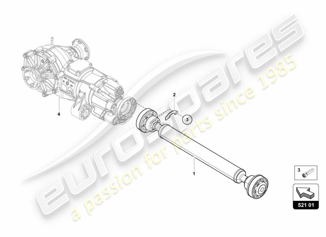 lamborghini centenario roadster (2017) kardanwelle ersatzteildiagramm