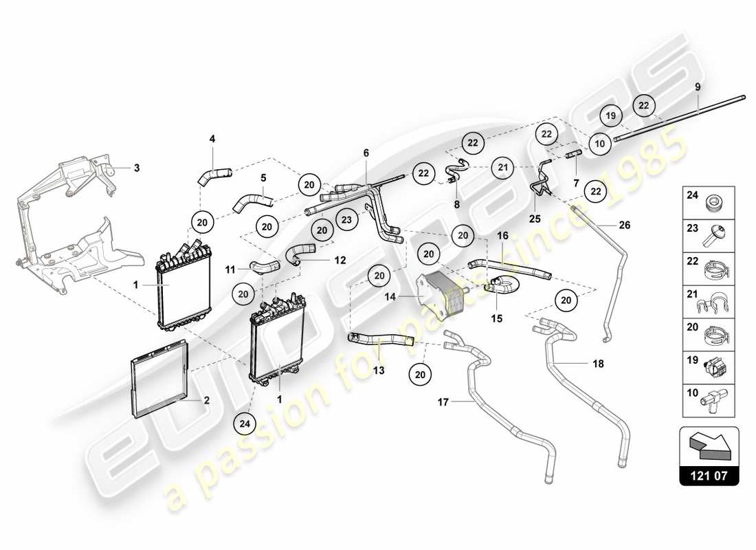 teilediagramm mit der teilenummer 4h0121287