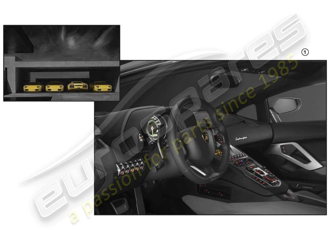 lamborghini accessories (lp770-4 svj coupe) montagesatz für garagentüröffner teilediagramm