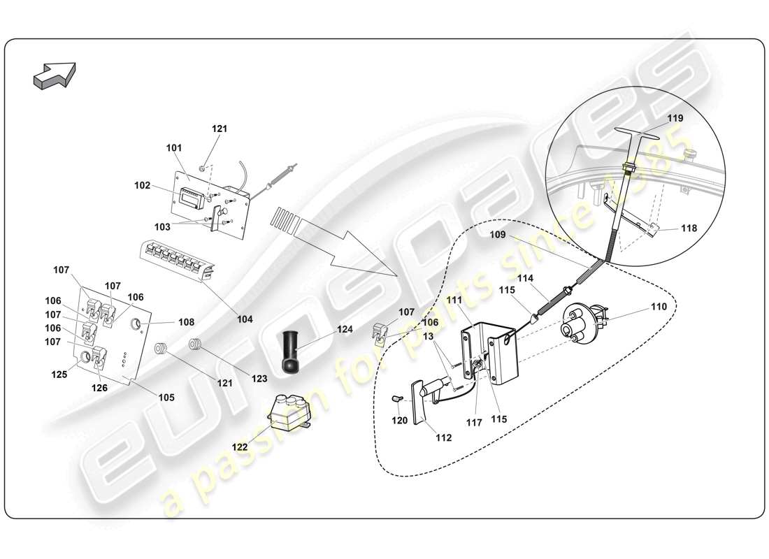 lamborghini super trofeo (2009-2014) gtr carbon interior teilediagramm