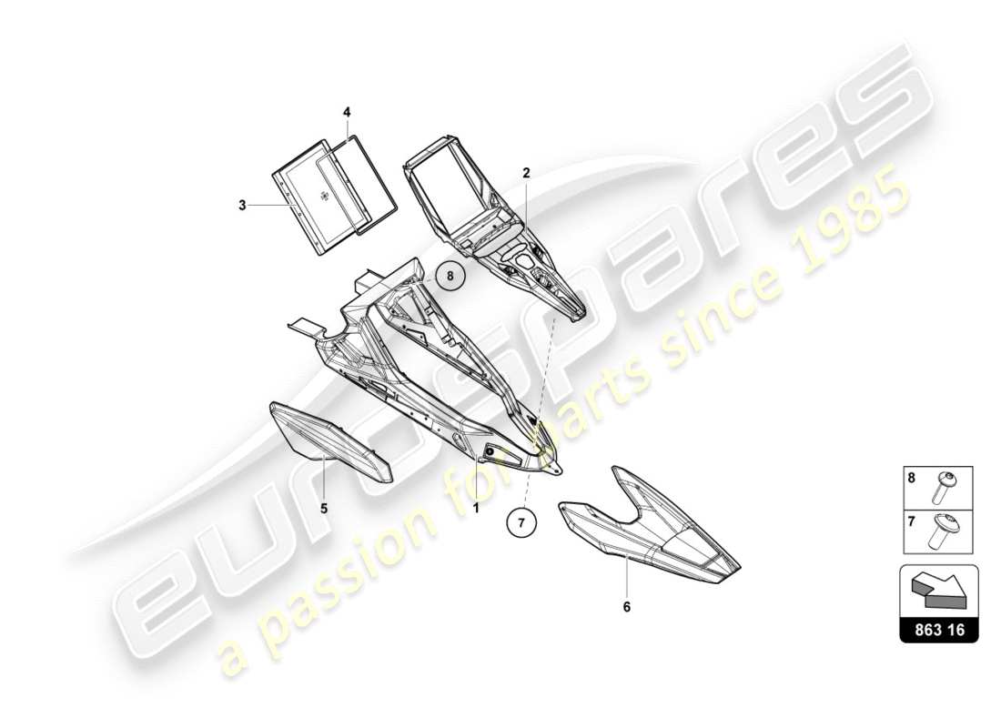 lamborghini centenario roadster (2017) schaltereinheit ersatzteildiagramm