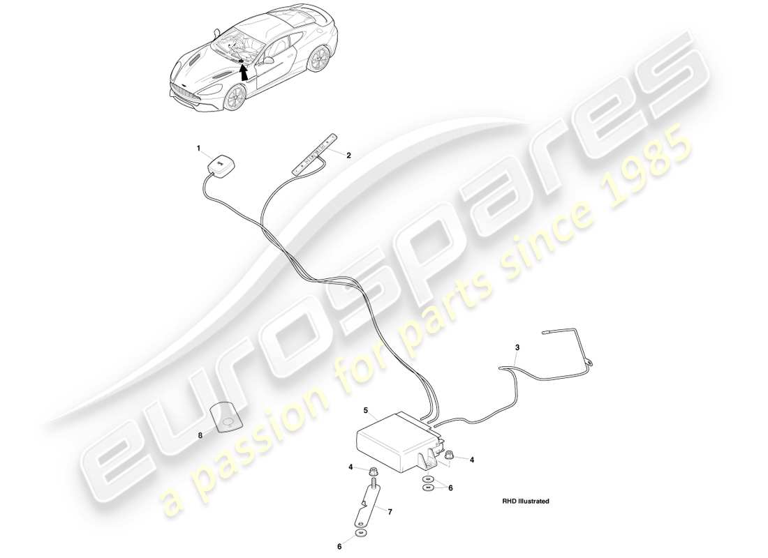 aston martin vanquish (2013) cat-5 tracker, 14.5my teilediagramm