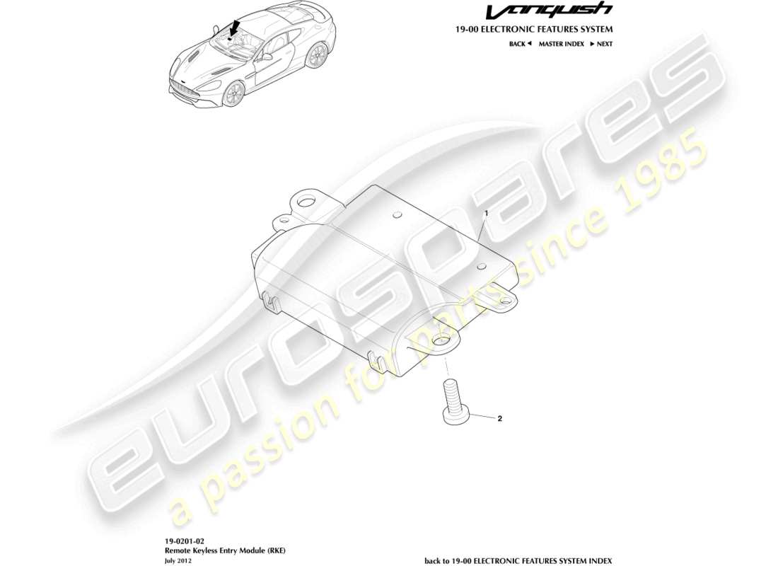 aston martin vanquish (2015) rke-teilediagramm