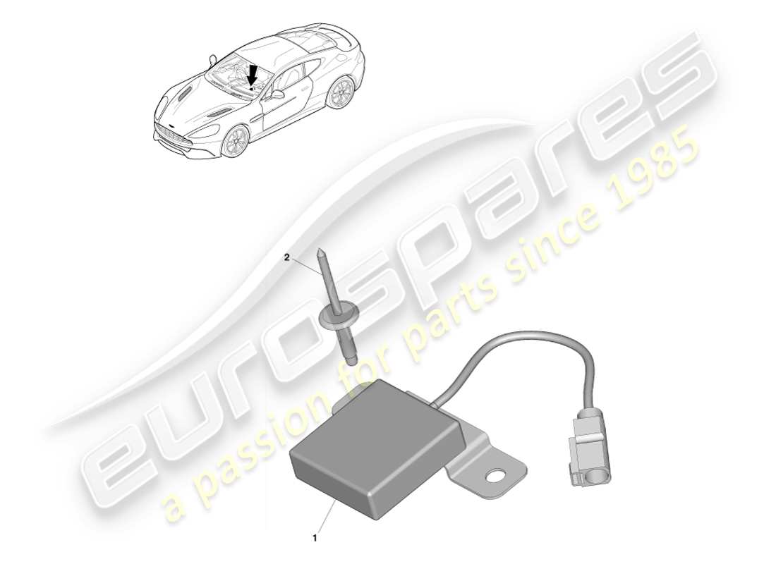 aston martin vanquish (2013) wi-fi-antennenteildiagramm