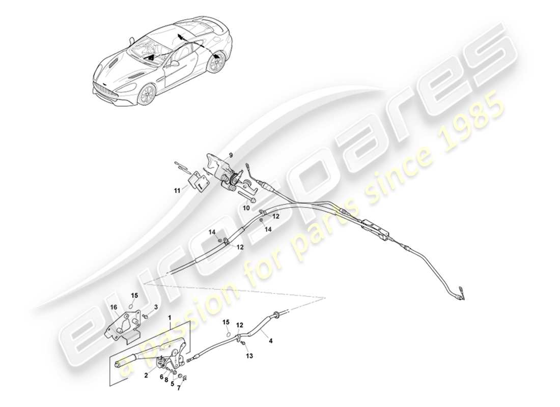 aston martin vanquish (2013) parkbremse, rhd-ersatzteildiagramm